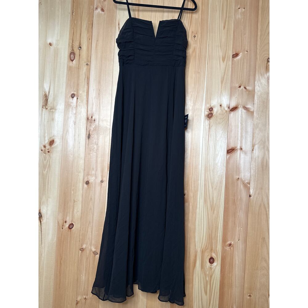 NWT Lulus Sweeney Black Sleeveless Maxi Dress Wedding Formal Cocktail Sz L - Picture 2 of 8